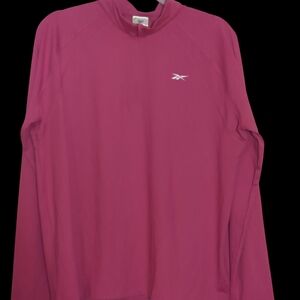 Reebok XL 1/4 Zip Pullover Dark Pink Athletic Athlesure Performance Outdoor NWT